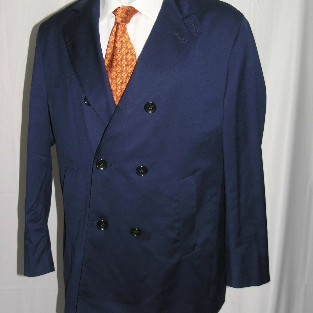 Montecore Lightweight Wool Solid Blue Double Brea… - image 6